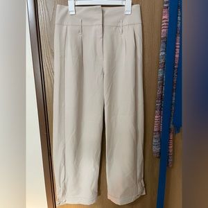 Cider Paper Bag Mid Rise Beige Pants